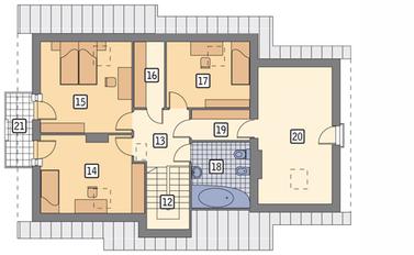 RZUT PODDASZA POW. 49,3 m²