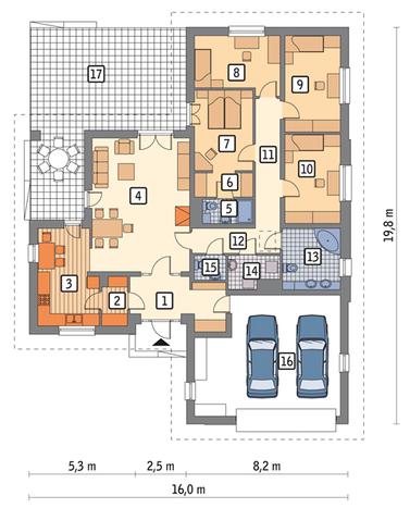 RZUT PARTERU POW. 138,7 m²